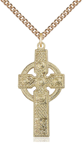 14kt Gold Filled Kilklispeen Cross Medal Catholic Jewelry