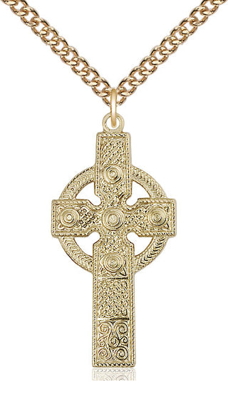 14kt Gold Filled Kilklispeen Cross Medal Catholic Jewelry