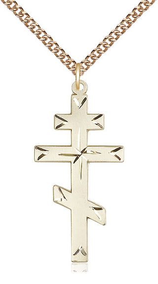 14kt Gold Filled Cross Medal Catholic Jewelry