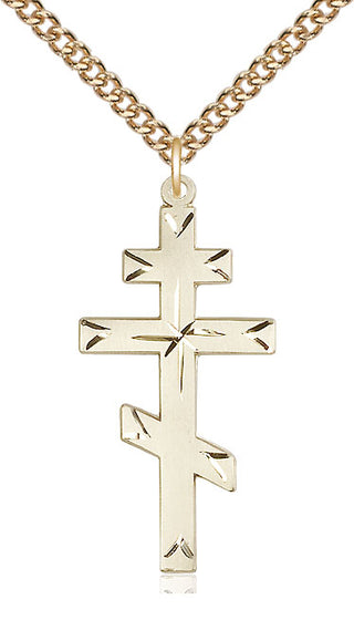 14kt Gold Filled Cross Medal Catholic Jewelry