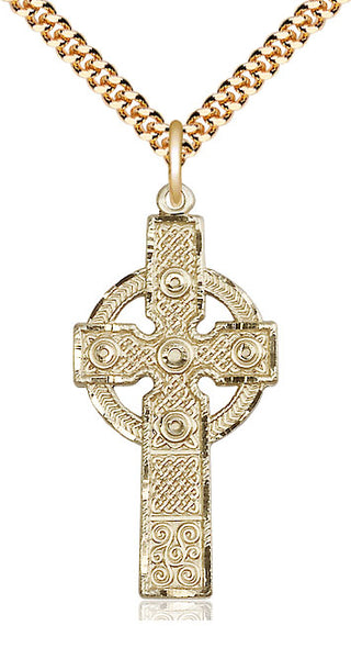 14kt Gold Filled Kilklispeen Cross Medal Catholic Jewelry