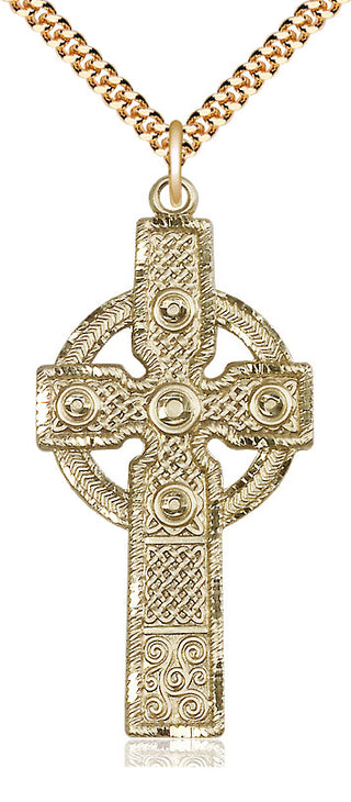 14kt Gold Filled Kilklispeen Cross Medal Catholic Jewelry