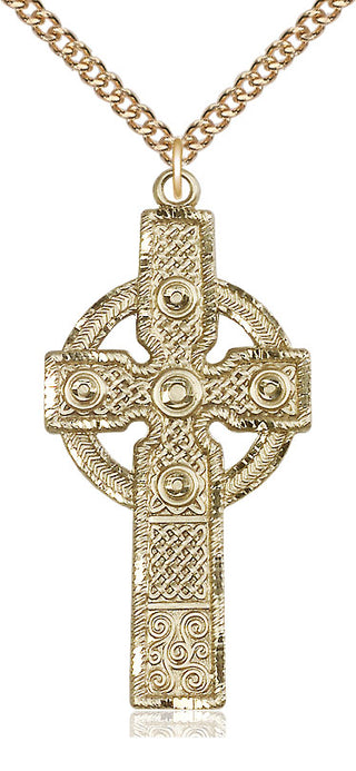 14kt Gold Filled Kilklispeen Cross Medal Catholic Jewelry