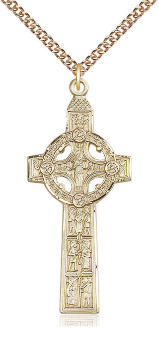 14kt Gold Filled Scriptures Cross Medal Catholic Jewelry