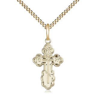 14kt Gold Filled Saint Olga Cross Medal Religious Jewelry