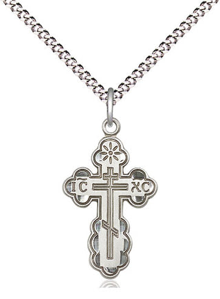 Sterling Silver Saint Olga Cross Medal Religious Jewelry