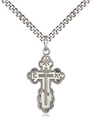 Sterling Silver Saint Olga Cross Medal Religious Jewelry