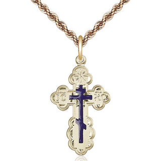 14kt Gold Filled Saint Olga Cross Medal Religious Jewelry