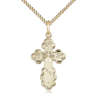 14kt Gold Filled Saint Olga Cross Medal Religious Jewelry