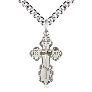Pewter Saint Olga Cross Medal Religious Jewelry