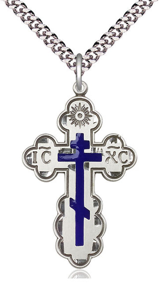 Pewter Saint Olga Cross Medal Catholic Jewelry