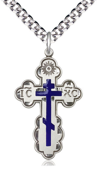 Sterling Silver Saint Olga Cross Medal Catholic Jewelry