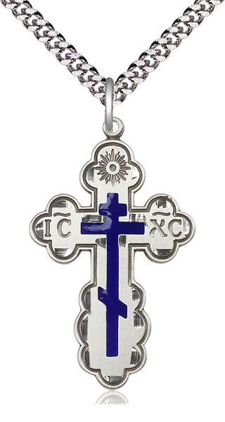Sterling Silver Saint Olga Cross Medal Catholic Jewelry
