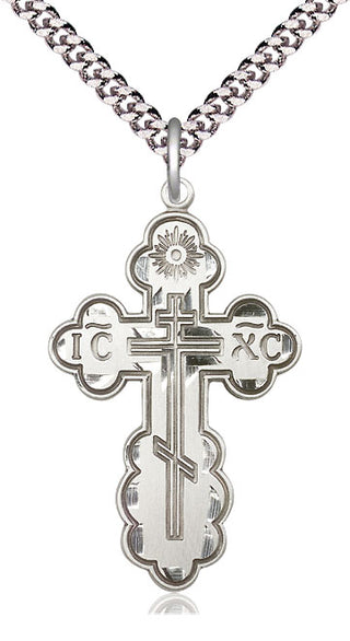 Sterling Silver Saint Olga Cross Medal Catholic Jewelry