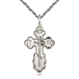 Sterling Silver Saint Olga Cross Medal Catholic Jewelry