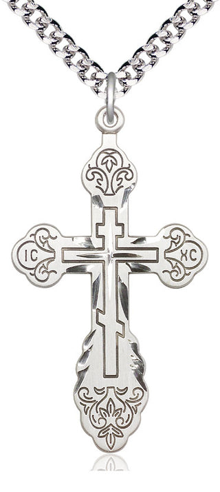 Sterling Silver Vladimir Cross Medal Catholic Jewelry