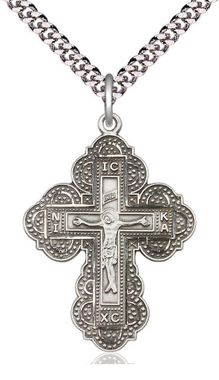 Sterling Silver Irene Cross Medal Catholic Jewelry