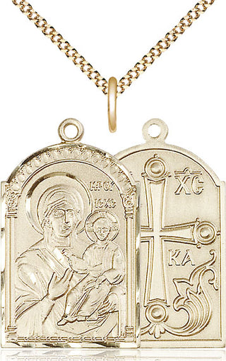 14kt Gold Filled Mother of God Medal Catholic Jewelry