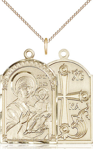 14kt Gold Filled Mother of God Medal Catholic Jewelry
