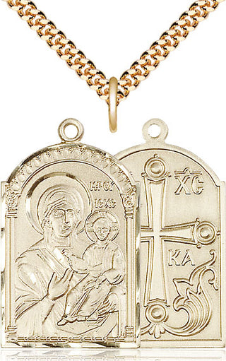 14kt Gold Filled Mother of God Medal Catholic Jewelry