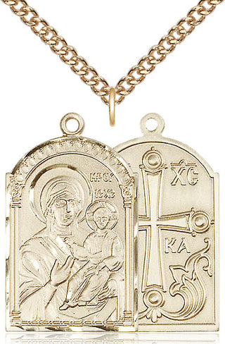 14kt Gold Filled Mother of God Medal Catholic Jewelry