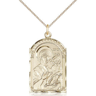 14kt Gold Mother of God Medal