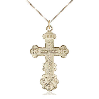 14kt Gold Filled Kiev Cross Medal Catholic Jewelry