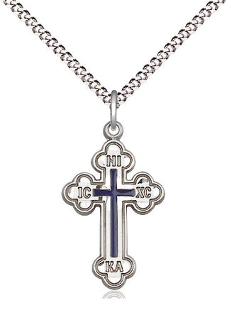 Sterling Silver Russian Cross Medal Religious Jewelry