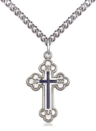 Sterling Silver Russian Cross Medal Religious Jewelry