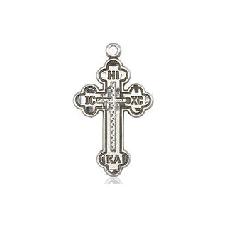 Sterling Silver Russian Cross Medal Religious Jewelry