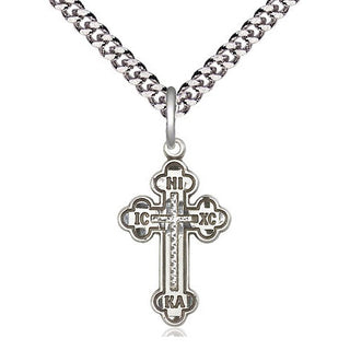 Sterling Silver Russian Cross Medal Religious Jewelry