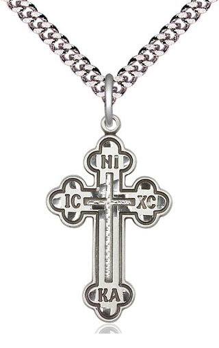 Sterling Silver Russian Cross Medal Catholic Jewelry