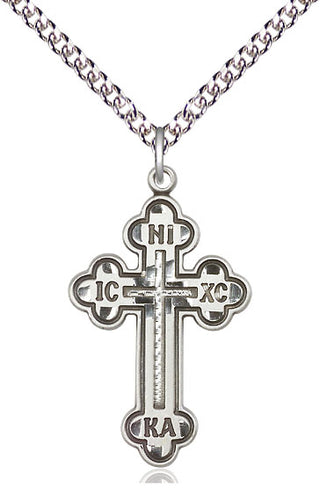 Sterling Silver Russian Cross Medal Catholic Jewelry