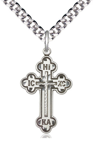 Sterling Silver Russian Cross Medal Catholic Jewelry