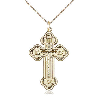 14kt Gold Filled Cross Medal Catholic Jewelry