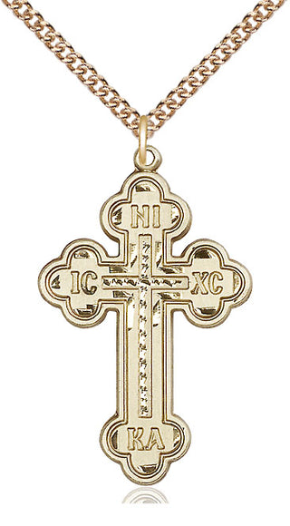 14kt Gold Filled Cross Medal Catholic Jewelry