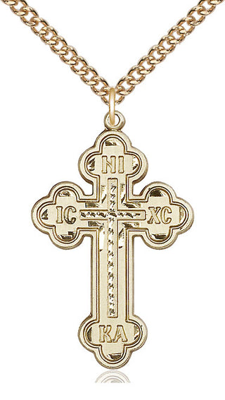 14kt Gold Filled Cross Medal Catholic Jewelry