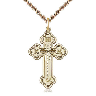 14kt Gold Filled Cross Medal Catholic Jewelry