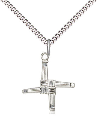 Pewter Saint Brigid Cross Medal Religious Jewelry