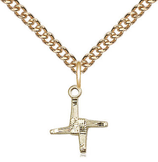 14kt Gold Saint Brigid Cross Medal