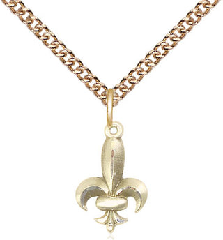 14kt Gold Filled Fleur de Lis Medal Religious and Catholic Jewelry