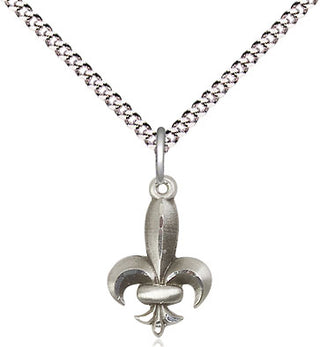Sterling Silver Fleur de Lis Medal Religious and Catholic Jewelry