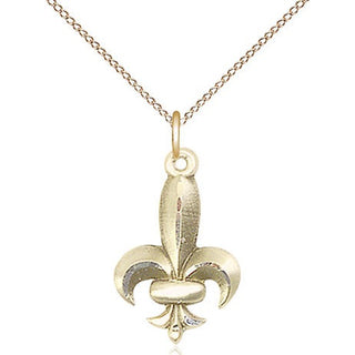 14kt Gold Filled Fleur de Lis Medal Religious Jewelry