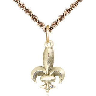 14kt Gold Fleur de Lis Medal
