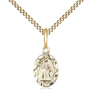 14kt Gold Filled Saint Ann Medal Religious and Catholic Jewelry