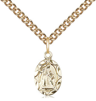 14kt Gold Saint Ann Medal