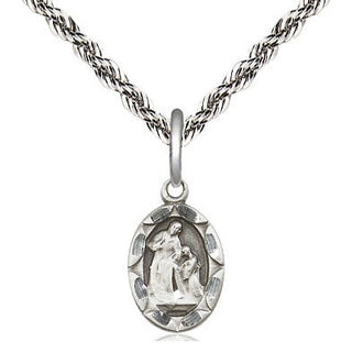 Sterling Silver Saint Ann Medal Religious and Catholic Jewelry