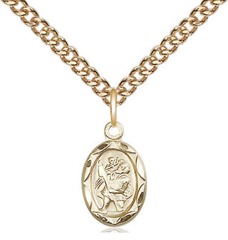 14kt Gold Filled Saint Christopher Medal Religious and Catholic Jewelry