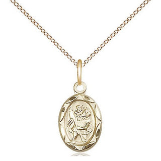14kt Gold Saint Christopher Medal