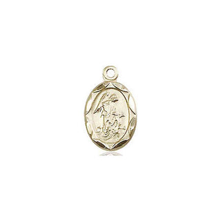 14kt Gold Guardian Angel Medal